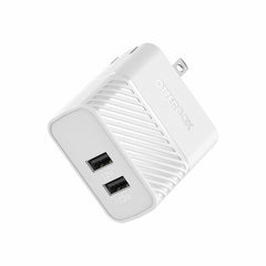 OtterBox Dual USB 12W Premium Wall Charger with Lightning Cable 4ft White