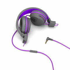 JLab JBuddies Studio Over Ear Folding Kids Headphones Purple/Gray