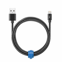 Blu Element Braided Charge/Sync Lightning to USB-A Cable 4ft Zebra