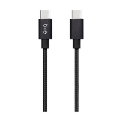 Blu Element Braided Charge/Sync USB-C to USB-C Cable 4ft Black 60W