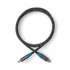 Nimble PowerKnit USB-C to USB-C 10ft 60W Power Delivery Fast Charge Cable Space Gray (Made from Certified Recyced Plastic and Aluminium)