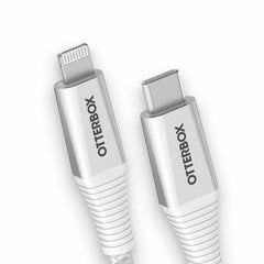 OtterBox Premium Pro Charge/Sync USB-C to Lightning Power Delivery Cable 6ft Ghostly Past (White)