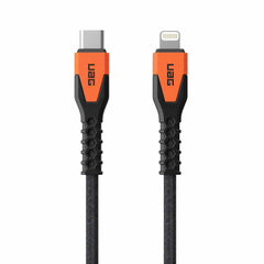 UAG Rugged Kevlar Core USB-C to Lightning Charge/Sync Cable 5ft Black/Orange