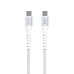 Blu Element Braided Charge/Sync USB-C to USB-C Cable 6ft 100W White