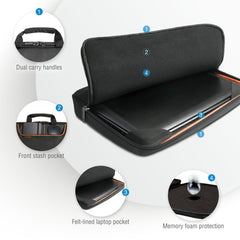 Everki ContemPRO Laptop Sleeve with Memory Foam up to 17.3-Inch Black