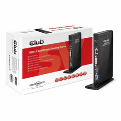 Club3D USB 3.2 Gen 1 Dual Display 1200p Docking Station Black