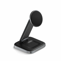 Satechi Aluminum 2-in-1 Magnetic Qi Wireless Charging Stand Space Grey