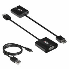 Club3D HDMI 1.4 TO VGA Active Adapter with Audio Male/Female Black