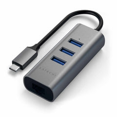 Satechi USB-C 2-in-1 Hub with Ethernet Space Gray