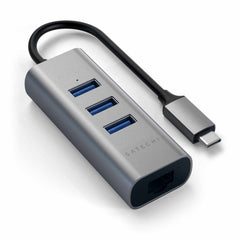 Satechi USB-C 2-in-1 Hub with Ethernet Space Gray