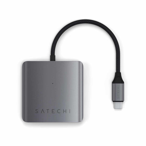 Satechi 4-Port USB-C Hub with PD Adapter Space Grey