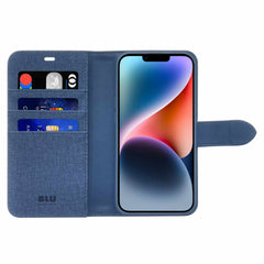 Blu Element Folio 2 in 1 Case with MagSafe Lazuli Blue for iPhone 16e/15/14/13