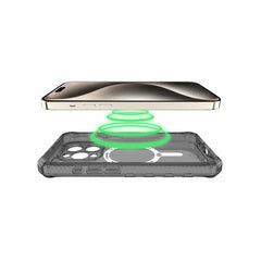 ITSKINS Supreme_R Clear MagSafe Case Graphite for iPhone 15 Pro