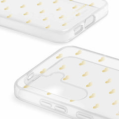 Ideal of Sweden Clear Case Gold Hearts for Samsung Galaxy S24