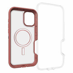 OtterBox Defender XT Clear Pro Case Brick Red Clear for iPhone 16 Plus