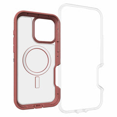 OtterBox Defender XT Clear Pro Case Brick Red Clear for iPhone 16 Pro Max