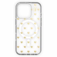 Ideal of Sweden Clear Case Mid MagSafe Golden Hearts for iPhone 16 Pro