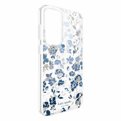 Kate Spade Protective Hardshell Case Flowerbed Blue with Gems for Samsung Galaxy S24 FE