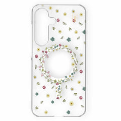 Ideal of Sweden Clear Case Mid Compatible w/MagSafe Petite Floral for Samsung Galaxy S25/Galaxy S24