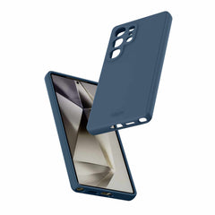 Avana Velvet Case Compatible w/MagSafe Navy Blue for Samsung Galaxy S25 Ultra