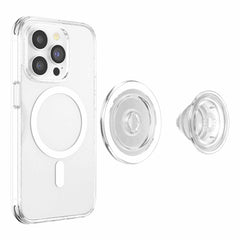 PopSockets PopGrip For MagSafe Round with Adapter Ring Clear