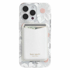 Kate Spade Magnetic Wallet Compatible with MagSafe White Glitter