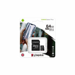 Kingston 64GB microSDXC Canvas Select Plus Class 10 Flash Memory Card SDCS2