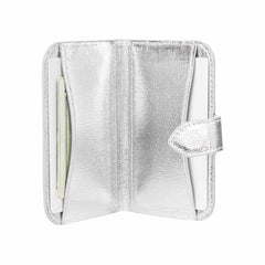 Kate Spade Morgan Magnetic Wallet Metallic Silver