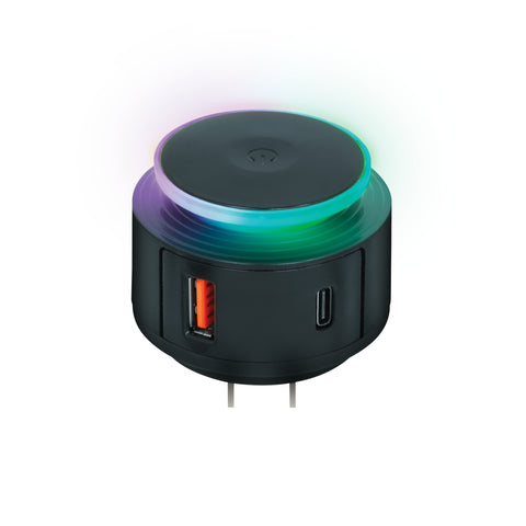 Helix/Retrak Lucid Charge LED Wall Charger Multi-Color