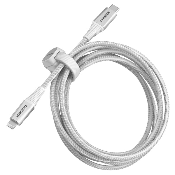 OtterBox Premium Pro Charge/Sync USB-C to Lightning Power Delivery Cable 6ft Ghostly Past (White)