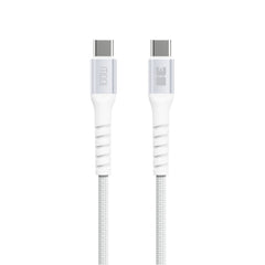 Blu Element Braided Charge/Sync USB-C to USB-C Cable 6ft 100W White