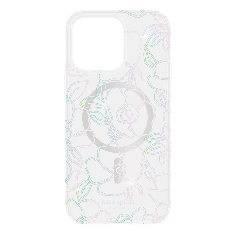 Kate Spade Protective MagSafe Case Modern Floral Glitter for iPhone 15 Pro Max
