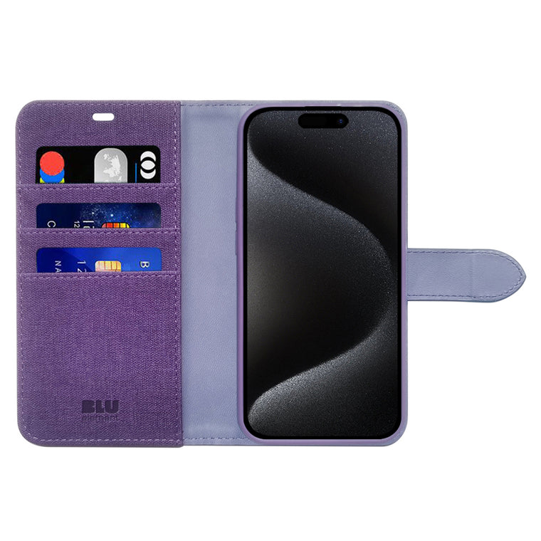 Blu Element Folio 2 in 1 Case Deep Purple for iPhone 16