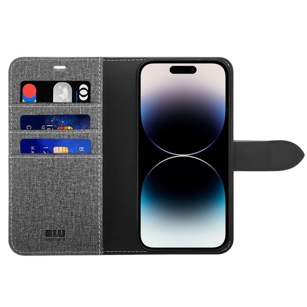 Blu Element Folio 2 in 1 Case Gravity Grey for iPhone 15 Pro