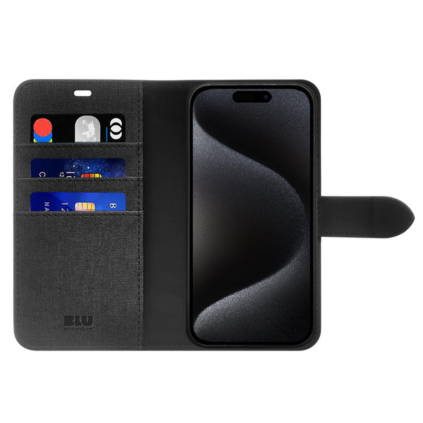 Blu Element Folio 2 in 1 Case Black for iPhone 16 Plus