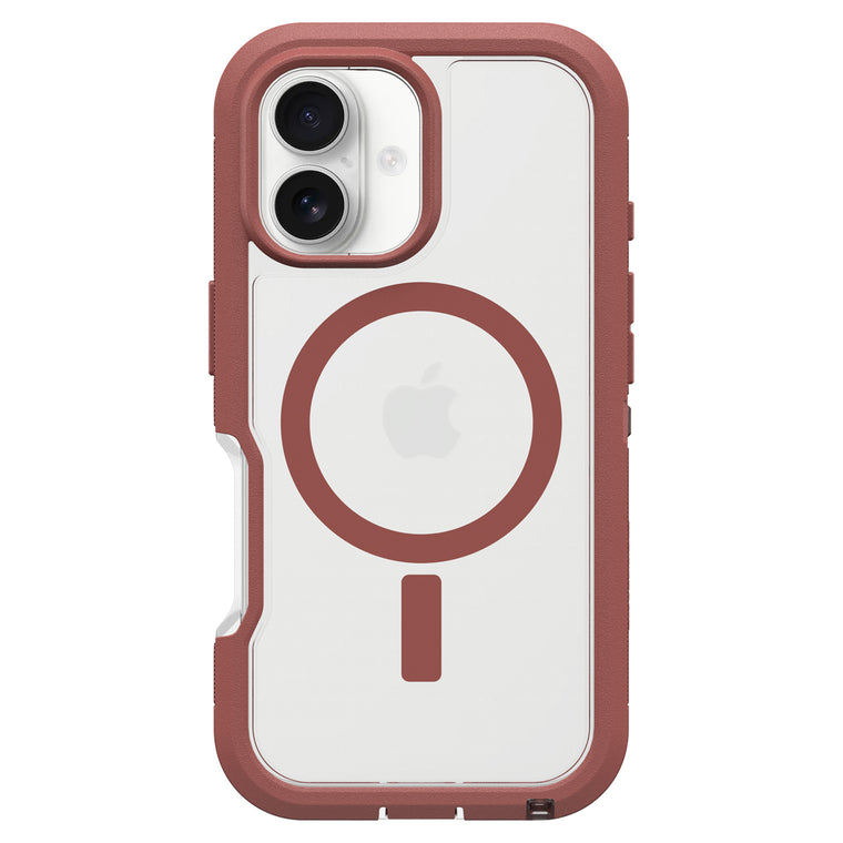 OtterBox Defender XT Clear Pro Case Brick Red Clear for iPhone 16