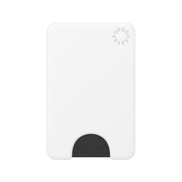 PopSockets PopWallet For MagSafe Round with Adapter Ring White