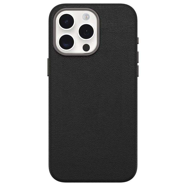 OtterBox Symmetry Cactus Leather MagSafe Case Noir Ash for iPhone 15 Pro Max