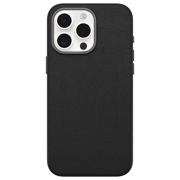 OtterBox Symmetry Cactus Leather MagSafe Case Noir Ash for iPhone 15 Pro Max