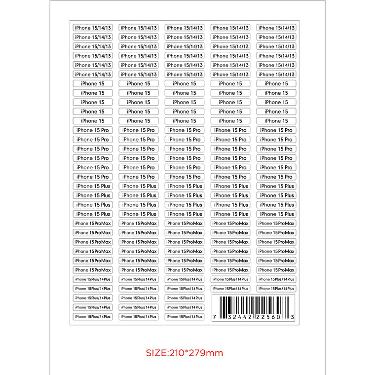Bulk Packaging Stickers (mix of 158 labels per unit ordered) new iPhone 2023 series