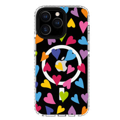 Blu Element Chromatic Print MagSafe Case Brights Hearts for iPhone 15 Pro