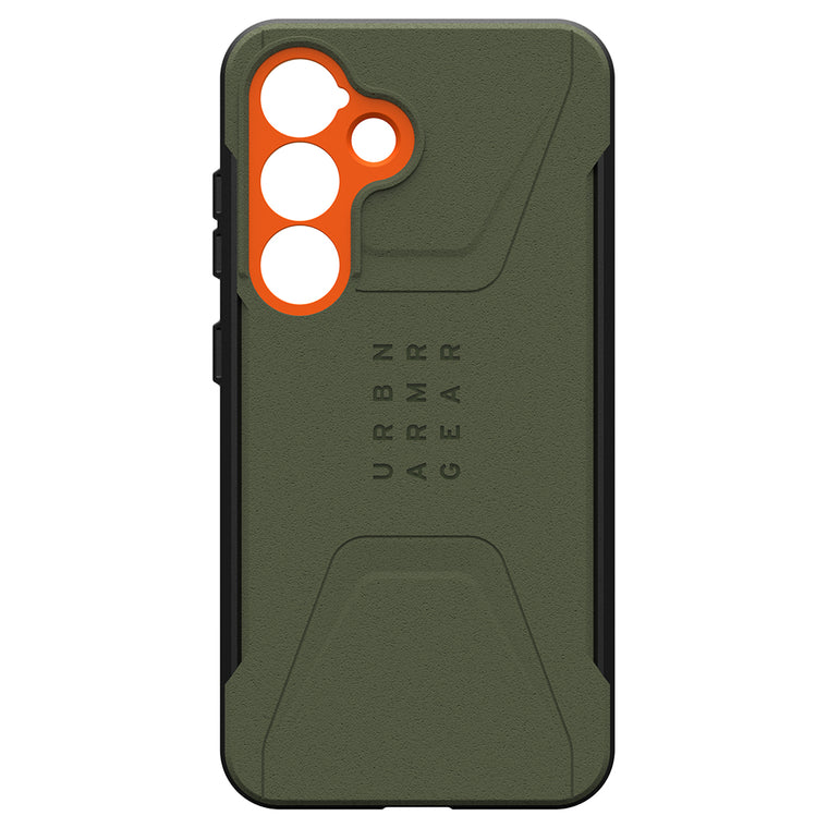 UAG Civilian Pro Rugged Case w/Magnet Olive Drab/Orange for Samsung Galaxy S25